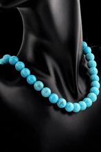 Turquoise - Elegante turkoois kralenstreng-ketting –