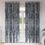 vidaXL Gordijn met gordijnen 2 pcs Zilvergrijs 260 x 140 cm, Huis en Inrichting, Verzenden, Nieuw, Grijs