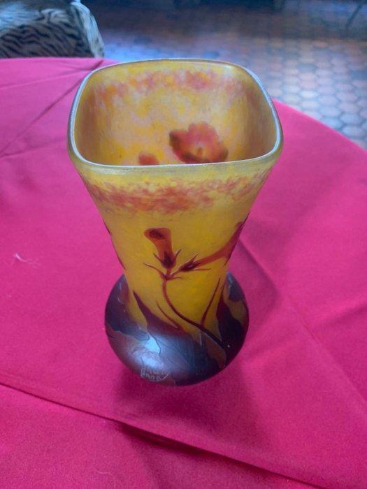 Daum Frères - Vaas - geëmailleerd meerlagig glas met, Antiek en Kunst, Antiek | Glas en Kristal