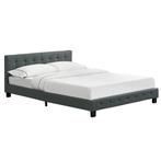 Gestoffeerd bed Manresa - 140 x 200 cm - Grijs, Verzenden, Nieuw