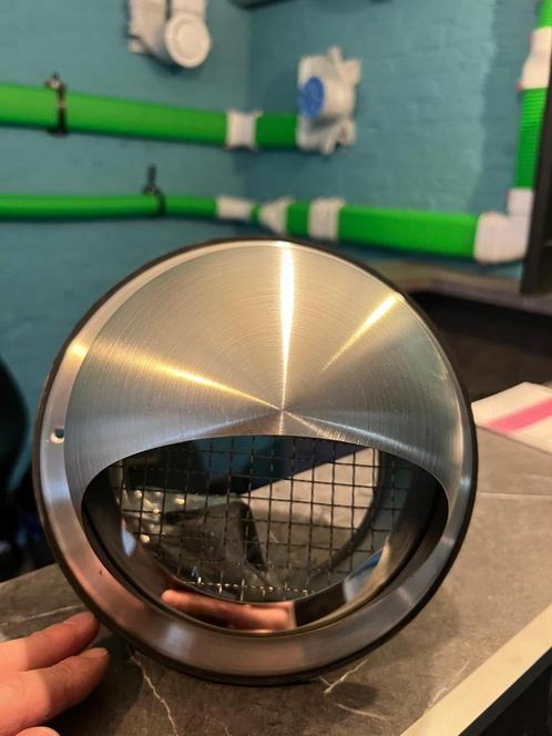 Muurdoorvoer Bol Rvs 160mm WTW, Doe-het-zelf en Verbouw, Ventilatie en Afzuiging, Ventilator en Afzuiger, Nieuw, Verzenden