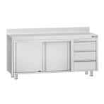 GGM Gastro | RVS werktafel ECO - 1800x700mm - met 3 laden |, Verzenden, Nieuw in verpakking, Meubilair