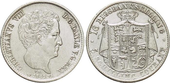 16 Rigsbankkskilling (5 Schilling Courant) 1842 Vs Schles..., Postzegels en Munten, Munten | Europa | Niet-Euromunten, Verzenden
