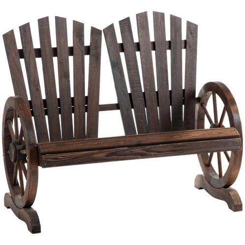 TRUUSK Tuinbank Met Armleuningen Zitje Tuinmeubelen Rustieke, Tuin en Terras, Tuinbanken, Nieuw, Verzenden