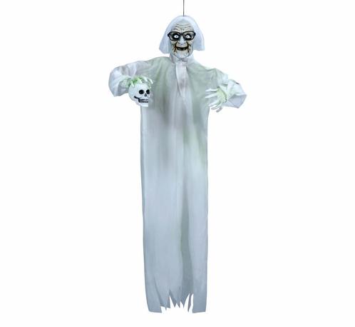 Halloween Hangdecoratie Dokter Met Licht En Geluid 1,5m, Hobby en Vrije tijd, Feestartikelen, Nieuw, Verzenden
