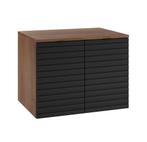 Wastafelkast Dover 60 x 44 x 46 cm Eiken/Zwart Badkamerkast, Verzenden, Nieuw, Wastafelkast