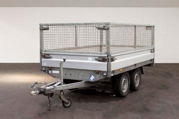 Hapert plateauwagen 2000Kg + loofrekken Plateauwagen beschikbaar voor biedingen
