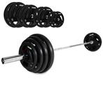 VirtuFit Olympische Rubberen Halterset - 120 kg, Verzenden, Nieuw