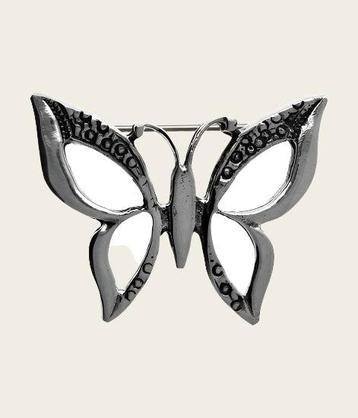 Zilveren Vlinder opengewerkt broche kledingspeld beschikbaar voor biedingen