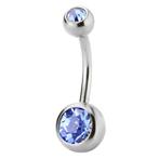 Fako Bijoux® - Navelpiercing - Kristal - Blauw, Verzenden, Nieuw
