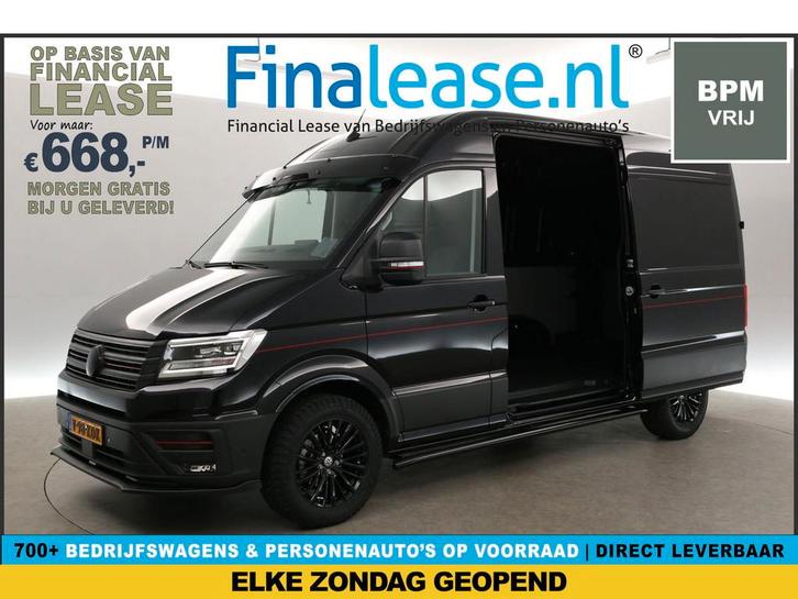 Volkswagen Crafter 2.0 TDI DSG HERO EDITION L3H3 140PK Cam, Auto's, Bestelauto's, Lease, Automaat, Diesel, Volkswagen, Zwart, Verzenden