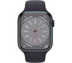 Apple Watch Series 8 45mm Midnight Sportband Zwart Zwart..., Ophalen of Verzenden, Gebruikt