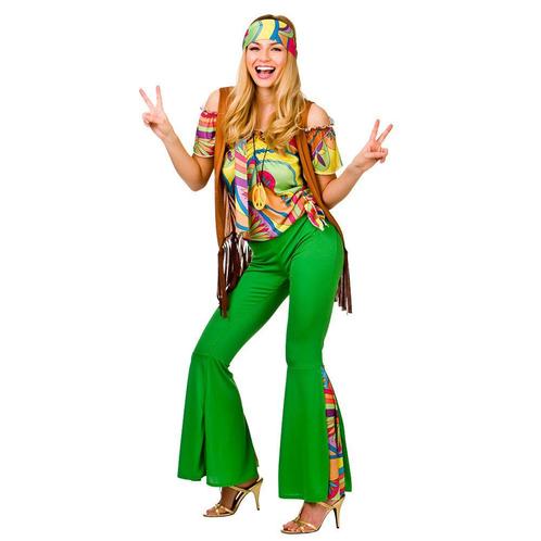 Hippie Kostuum Groovy Hippie, Hobby en Vrije tijd, Feestartikelen, Feestartikel, Nieuw, Verzenden