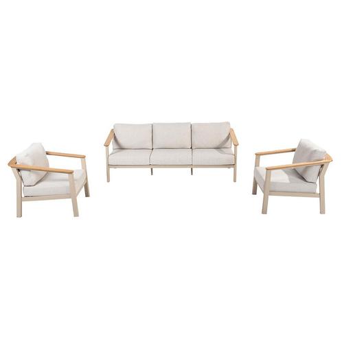Taste by 4 Seasons Olivia loungeset 3-delig - latte, Tuin en Terras, Tuinsets en Loungesets, Verzenden
