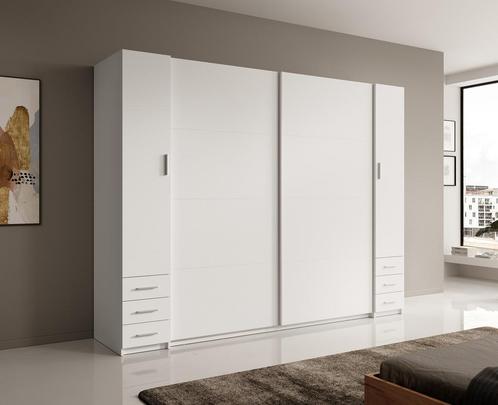 Kledingkast - Wit - 270cm - Schuifdeuren - Garderobekast, Huis en Inrichting, Kasten | Vitrinekasten, 50 tot 75 cm, Nieuw, 200 cm of meer