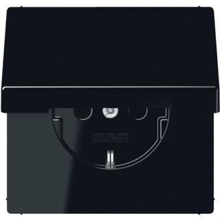 Jung LS990 wandcontactdoos inbouw (stucwerk) ra 1V zwart -, Doe-het-zelf en Verbouw, Elektra en Kabels, Stopcontact, Nieuw