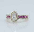 Statement ring - 14 karaat Geel goud - 0.77ct. tw. Diamant
