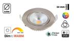 Luxe Inbouw LED Spot Staal | Dim To Warm | Direct Leverbaar, Huis en Inrichting, Lampen | Spots, Nieuw, Plafondspot of Wandspot