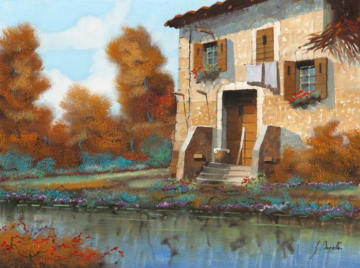 Guido Borelli - il bastone, Antiek en Kunst, Kunst | Schilderijen | Modern