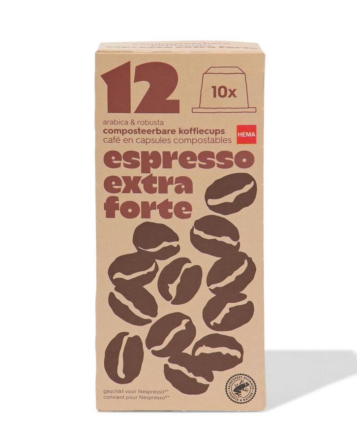 HEMA Composteerbare cups extra forte - 10 stuks 2+1 gratis, Witgoed en Apparatuur, Koffiezetapparaten, Nieuw, Verzenden