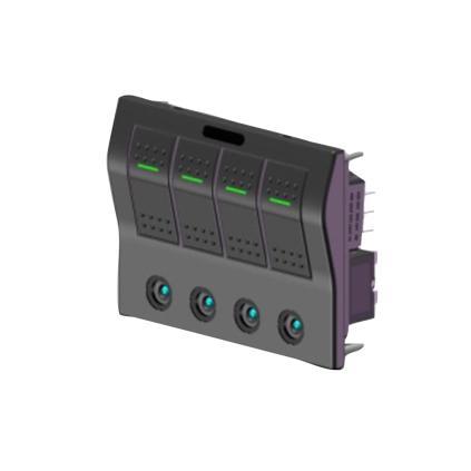 Allpa Schakelpaneel 12V 4 Schakelaars, Watersport en Boten, Navigatiemiddelen en Scheepselektronica, Nieuw, Ophalen of Verzenden