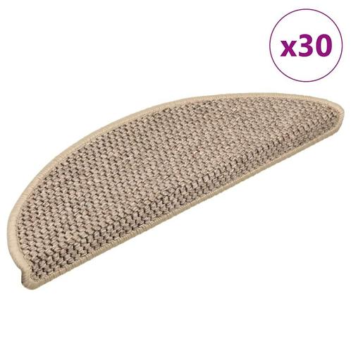 vidaXL Trapmatten zelfklevend Sisal-Look 30 st 56x17x3 cm, Doe-het-zelf en Verbouw, Ladders en Trappen, Nieuw, Verzenden
