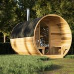 Barrelsauna Houtgestookt of Elektrisch | Aanbieding!, Ophalen of Verzenden, Nieuw, Fins of Traditioneel, Complete sauna