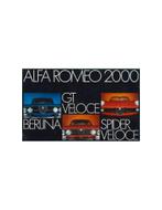 1973 ALFA ROMEO 2000 BERLINA GT VELOCE SPIDER BROCHURE, Nieuw, Alfa Romeo, Author
