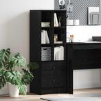 vidaXL buffetkast Zwart 45,5x34x127 cm Gelaagd hout, Minder dan 50 cm, Verzenden, 100 tot 150 cm, Nieuw