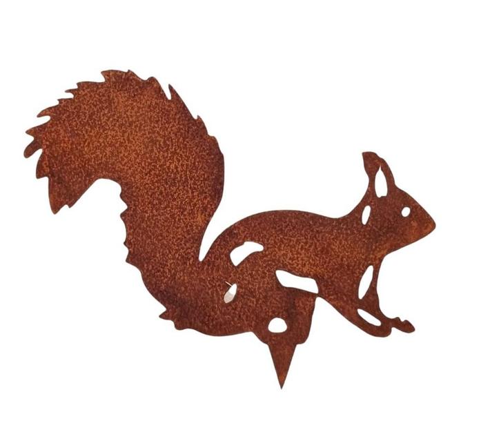 Tuindecoratie eekhoorn roest 26x21cm, Tuin en Terras, Tuinwanddecoratie, Verzenden