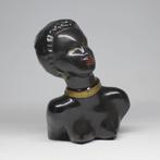 Margit Izsépy - Buste, African Woman - 24 cm - Gips