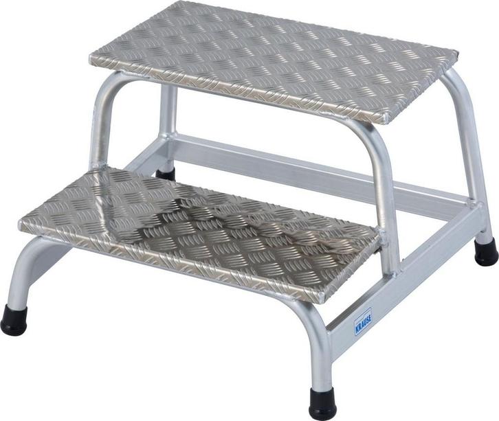 Opstapje - Opstap kruk - 2 treden - aluminium - 63x68x40 cm, Caravans en Kamperen, Caravan accessoires, Nieuw, Ophalen of Verzenden
