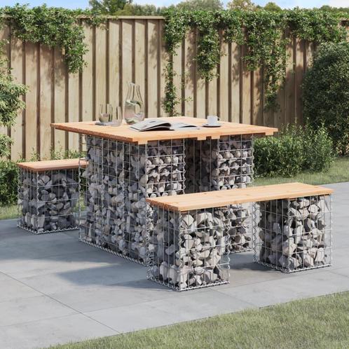vidaXL Tuinbank schanskorfontwerp 100x102x72 cm massief, Tuin en Terras, Tuinbanken, Nieuw, Verzenden