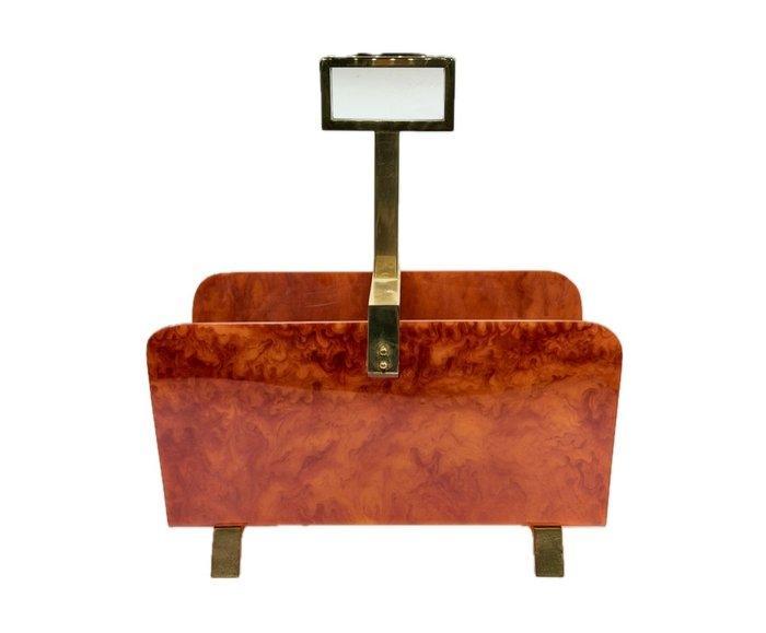 Tijdschriftenhouder - ontwerp - Messing, Antiek en Kunst, Kunst | Designobjecten