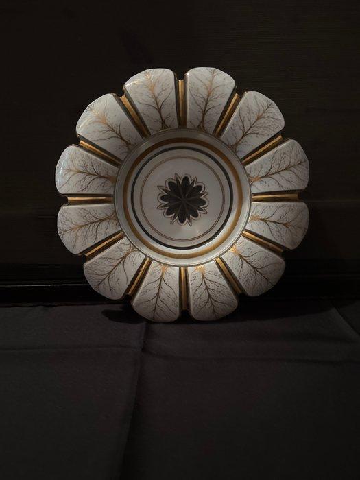 Bord - Teller - Glas - Zankelteller met goud, Antiek en Kunst, Antiek | Glas en Kristal