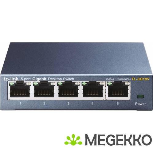 TP-LINK Switch Gigabit TL-SG105 5-Port Metal, Computers en Software, Netwerk switches, Nieuw, Verzenden