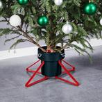 vidaXL Kerstboomstandaard 46x46x19 cm groen en rood, Diversen, Kerst, Nieuw, Verzenden