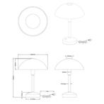 LED Tafellamp - Trion Dontra - 4W - Warm Wit 3000K - Rond -, Huis en Inrichting, Lampen | Tafellampen, Ophalen of Verzenden, Nieuw