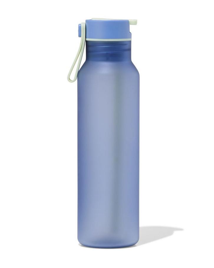 HEMA Waterfles met rietje 600ml blauw, Huis en Inrichting, Keuken | Servies, Nieuw, Verzenden