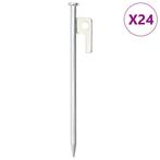 vidaXL Tentharingen 24 st 9 mm 20 cm gegalvaniseerd staal, Caravans en Kamperen, Verzenden, Nieuw