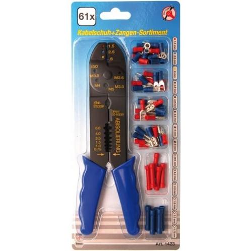 Kabelschoen (AMP) assortiment (60 stuks) met tang, Auto diversen, Autogereedschap, Nieuw, Verzenden