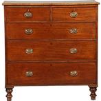 Ladenkast in mahonie met 3 lange en twee korte laden ca 1875, Ophalen of Verzenden