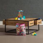 Salontafel Mangohout Lowen 80x80 cm, 50 tot 100 cm, Verzenden, Nieuw, 50 tot 100 cm