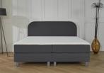 ACTIE! Boxspring Athene 140 200 Antraciet, Verzenden, Nieuw, 140 cm, Twijfelaar