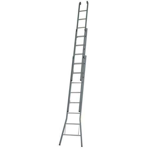 Glazenwassersladder 3 x 11 sports 35 optrede, Doe-het-zelf en Verbouw, Ladders en Trappen, Ladder, Nieuw, Opvouwbaar of Inschuifbaar