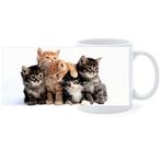 Beker - Groepje Kittens Rode Katertjes en Getijgerd NIEUW, Ophalen of Verzenden, Nieuw
