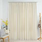 vidaXL Gordijn verduisterend met haken 290x245 cm fluweel, Huis en Inrichting, Verzenden, Nieuw, Crème