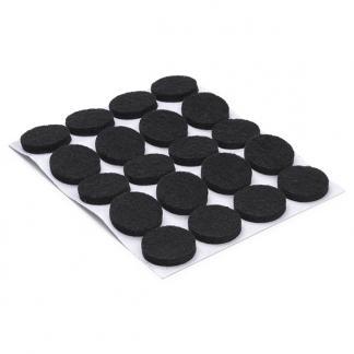 Vilt | Ø 20 mm | 20 stuks (Rond, Zelfklevend, Zwart), Huis en Inrichting, Woonaccessoires | Overige, Nieuw, Verzenden