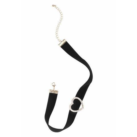 Firetti Choker Van zwart fluweel met hartelement (1-delig), Sieraden, Tassen en Uiterlijk, Kettingen, Nieuw, Verzenden