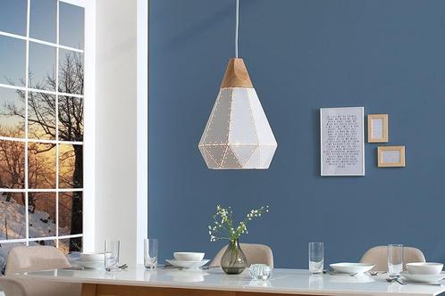 Design hanglamp SCANDINAVIA I 28cm wit hout metaal, Huis en Inrichting, Lampen | Hanglampen, Ophalen of Verzenden